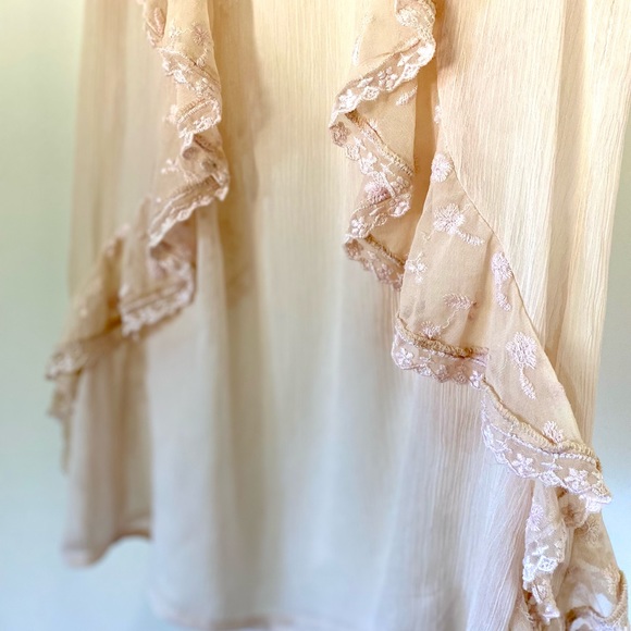 Vero Moda Pink Sheer Frilly Blouse - Picture 5 of 5